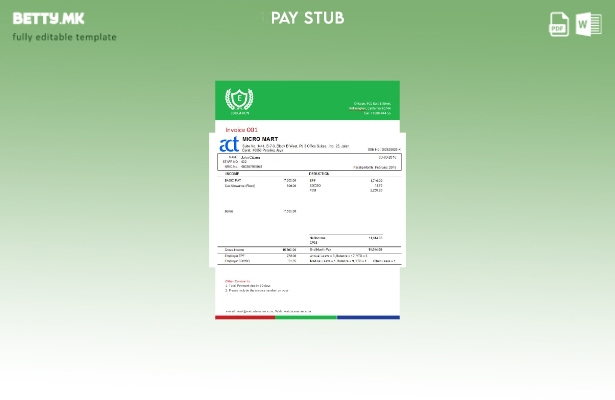 Шаблон за уплатница во модерен стил Малезија Micro MART